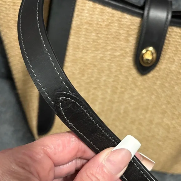 Coach Black and Tan Tote Bag - Picture 3 of 8